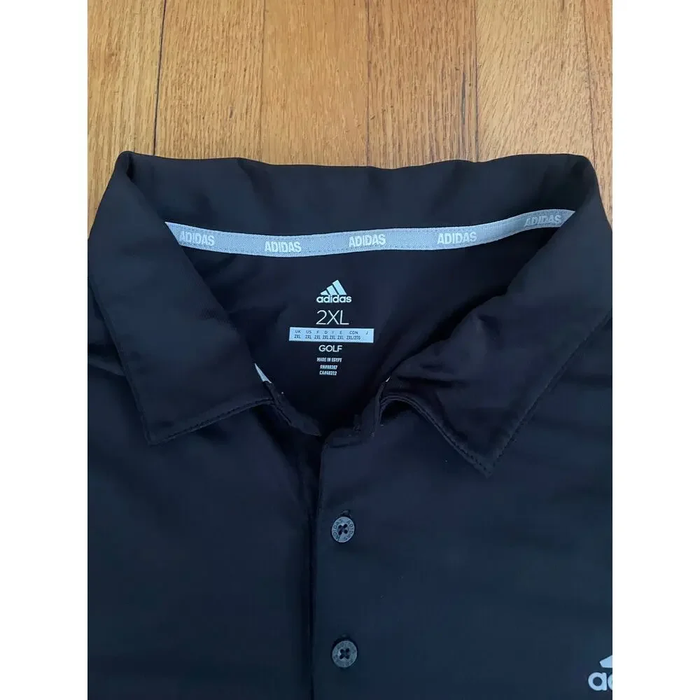 Adidas Golf Polo Dri-Fit Men XXL Black #0354